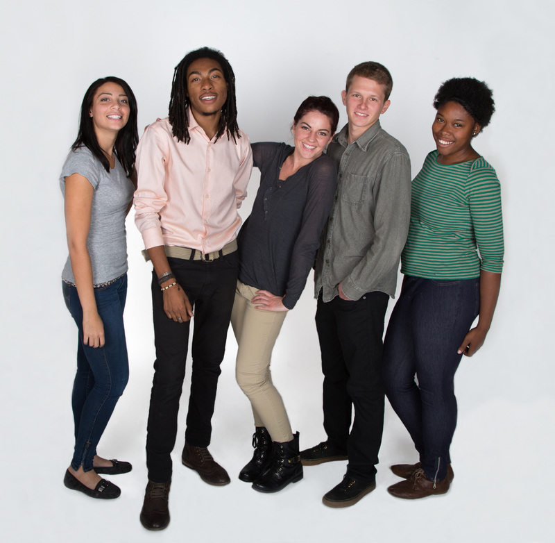 Group of diverse teens representing America's youth